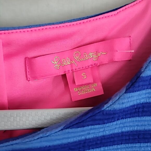 Lilly Pulitzer Womens  Blue Ottoman Striped Alden Dress Summer Spring - Picture 5 of 8